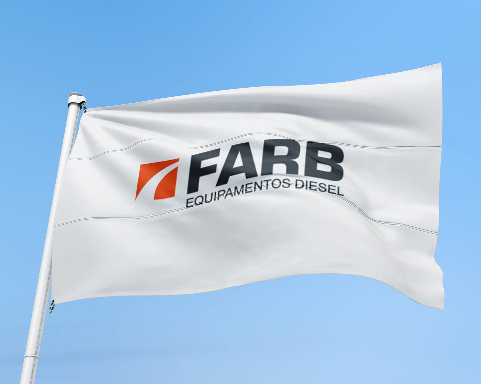 Bandeira com a marca FARB Equipamentos Diesel
